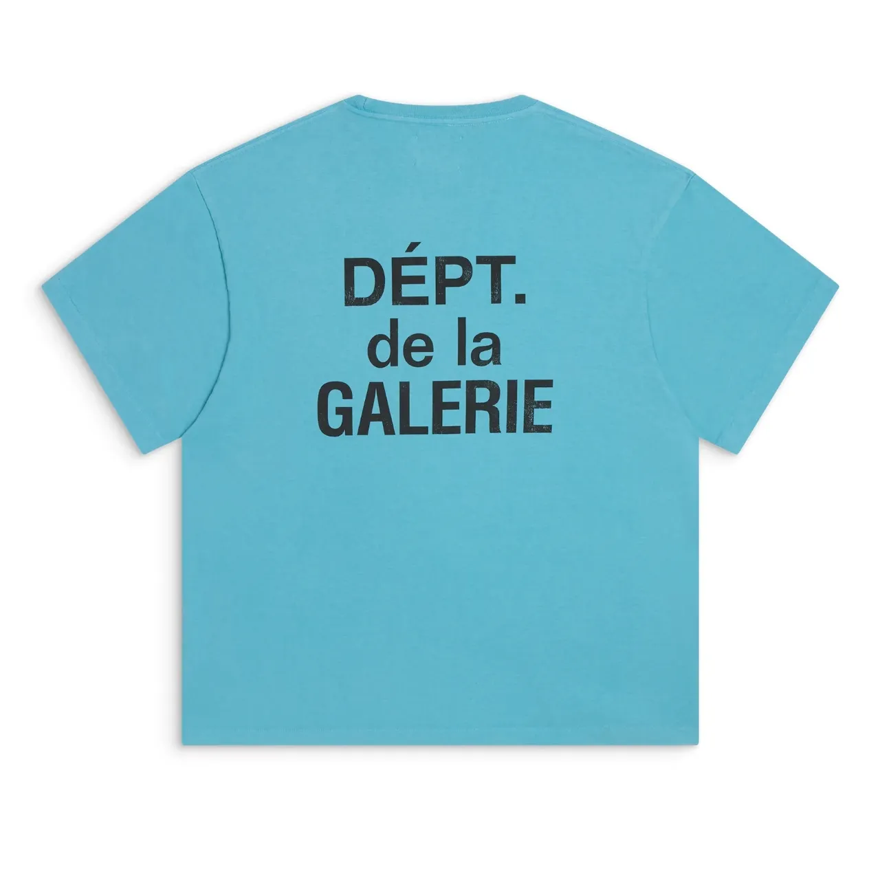 648#Gallery Dept New Classic Basic French Letters LOGO Basic Slogan Round Neck Short Sleeve T-Shirt Pure Cotton Tee Royal Blue Red Lake Blue Apricot Print Blue Apricot Print Black S～XL p90